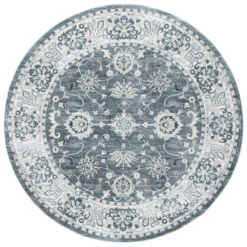 Aayam Performance Oriental Rug, Round 6'7"