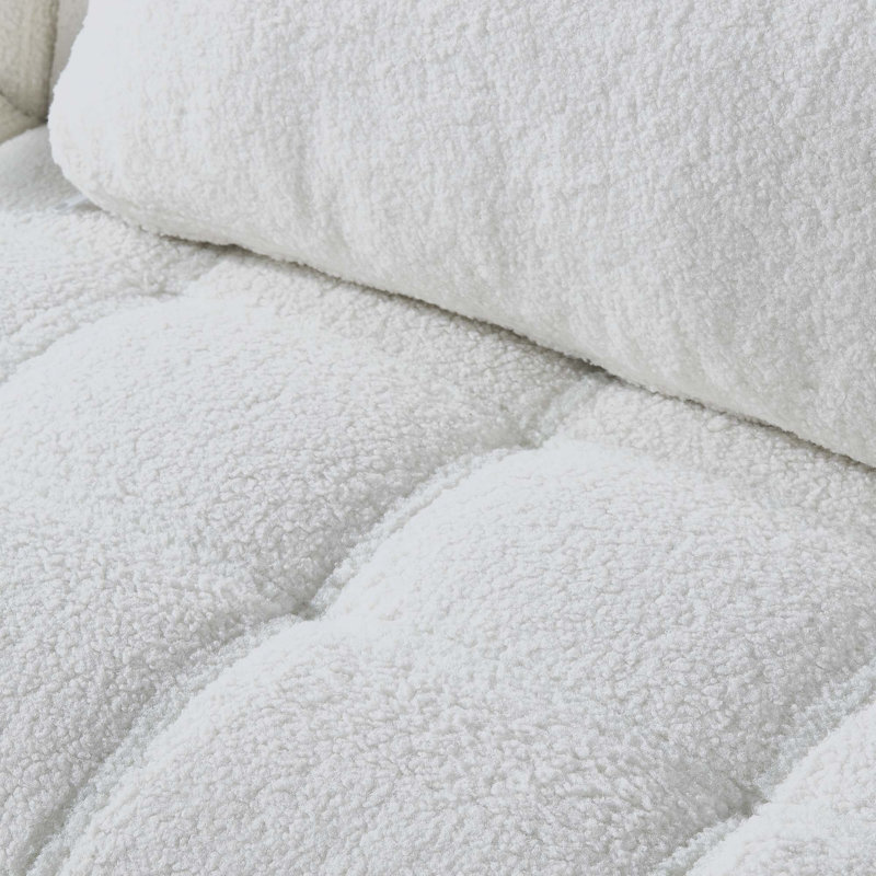 Fauteuil convertible Masonlee, White Teddy Boucle