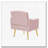 PINK velvet armchair with metal  legs-1062332673