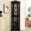 Armoire décorative illuminée pour objets de collection avec verre trempé, acrylique miroitant et installation facile.