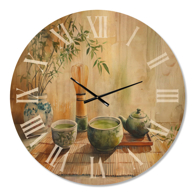 Grande horloge murale en bois Zen, Surdimensionné