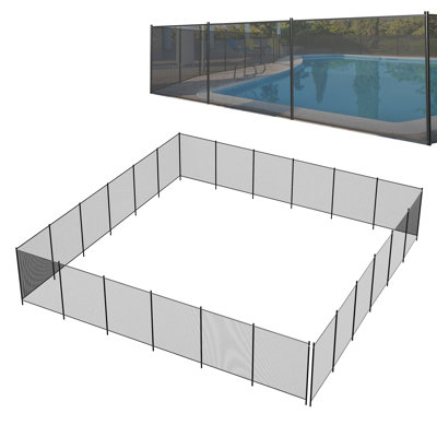 Pool Fence, 4 FT x 72 Ft, 340 GMS Synthetic Mesh Swimming Pool Fences for Inground Pools, Removable Child Safety Pool Fence for Backyard Garden Pool, Easy DIY Installation