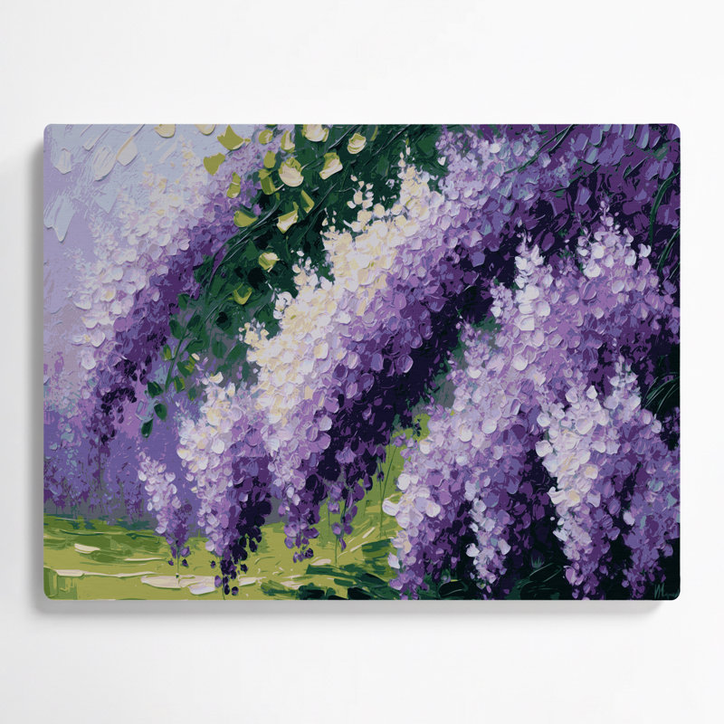 Art mural en métal Botanical Lilacs Beige, H 240 po x l 240 po x P 0,05 po