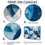 Blanc cercles bleus clairs - art mural géométrique-880096889-880096893