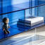 Console moderne en acrylique bleu-133200431