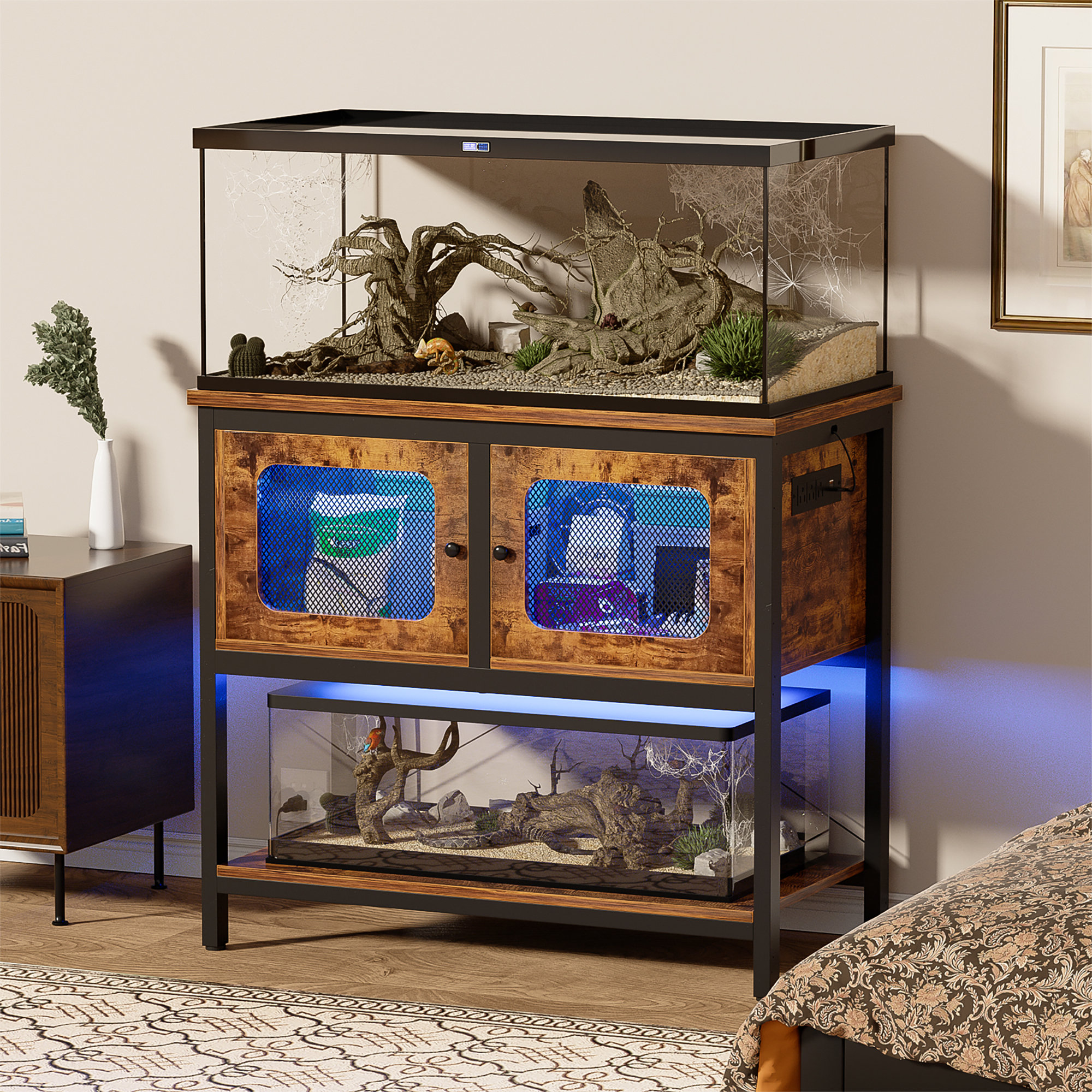 Tucker Murphy Pet™ Eliesel Aquarium Stand with LED Lights & Reviews ...