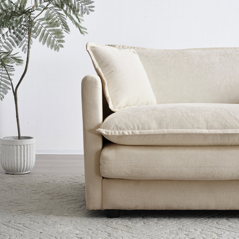 Repose-pieds en chenille, beige - idéal pour différentes tailles, encastré améliore votre installation avec confort