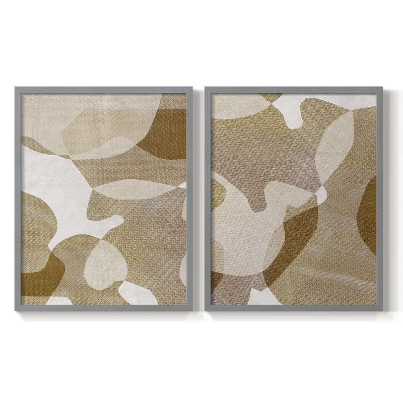 Impression encadrée Texture Desert I-Premium - prête à être accrochée - aucun clou requis - aucun clou requis, Vert