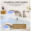 Robinet de lavabo de salle de bain à DEL en nickel brossé Mosson
