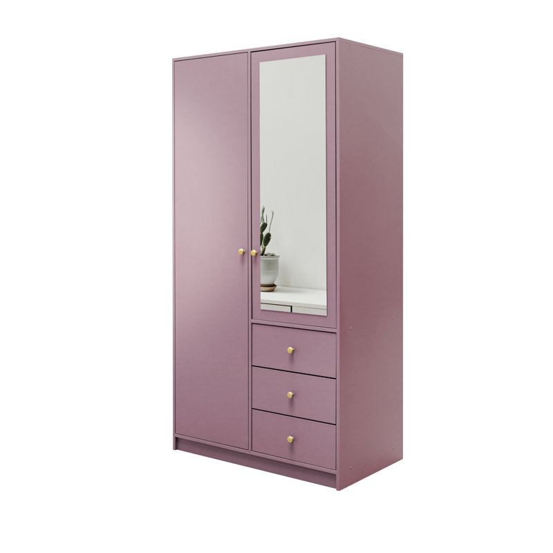 Manufactured Wood Wardrobe, Plum
