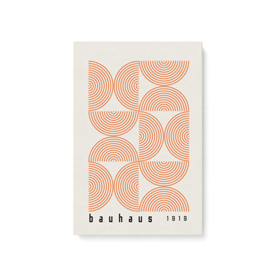 «Orange Bauhaus Composition», affiche sur toile tendue