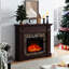 Cherry Electric Fireplace Model - 40.96"W X 12.06"D 45.05"H, Remote Controlled, Adjustable Flames, Smooth, 3D Heating System Operated,