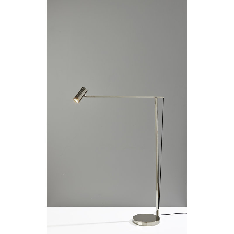 Lampe de travail sur pied 58 po Newman, Nickel poli