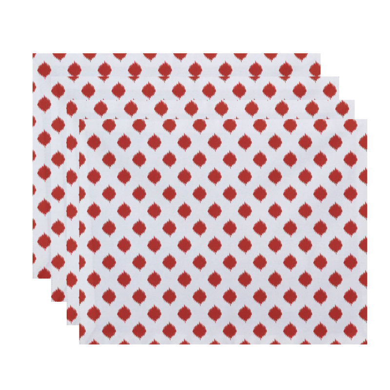 Polyester Geometric Rectangle Placemat, Orange