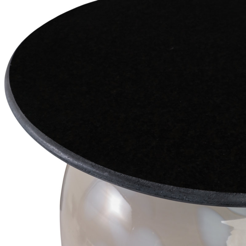 Glass and Marble Accent Table with Sleek Modern Design, Elegant Curved Base, and Durable Construction for Stylish Home Decor.