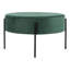 Repose-pieds de cocktail rond en velours 31,5 po Lisbon-238022425