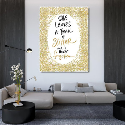 Art sur toile tendu House of Hampton® SD Graphics Gallery: Trail of Glitter