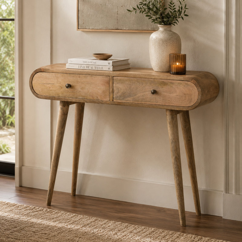 Platinum 90cm Solid Wood Console Table
