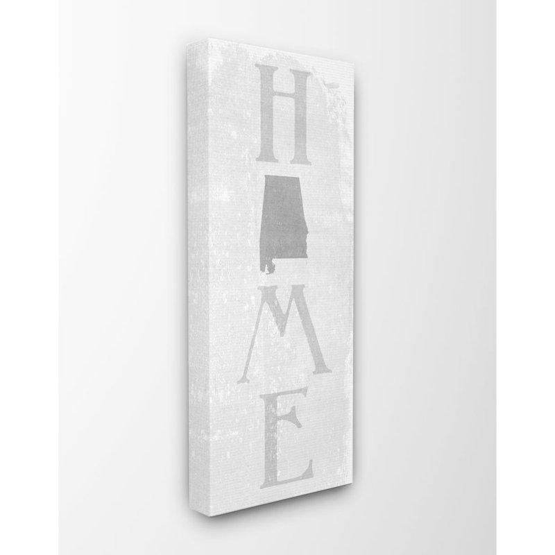 « alabama home state textureed word design », impression sur toile, Toile tendue, H 30 po x l 13 po