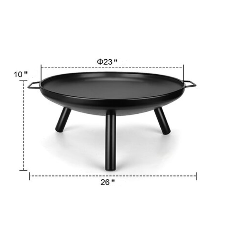 Deklen Round Steel Wood Burning Smokeless Fire Pit