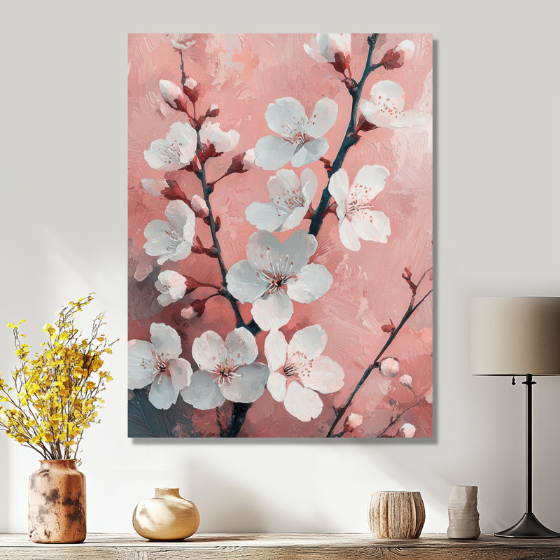 Moment in Spring Spring Cherry Blossom II - art mural cerisier en fleurs, H 44 po x l 34 po, Toile tendue, Ne s'applique pas