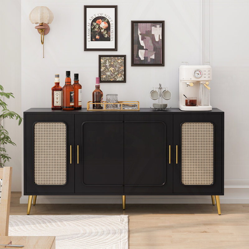 Armoire 59,84 "à quatre portes rétro