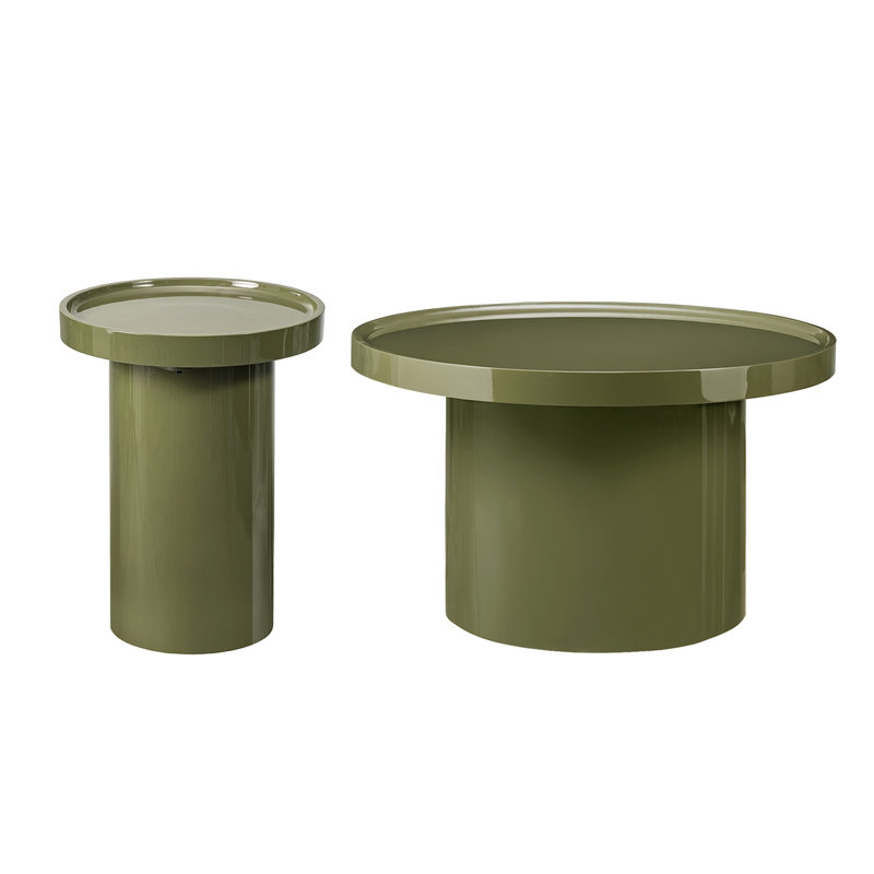 Ensemble de tables basses rondes Northfield, Olive