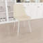 4 chaises de salle à manger modernes, revêtement en lin beige, pieds en métal pour une époque agréable, ajoute une touche chic à votre espace