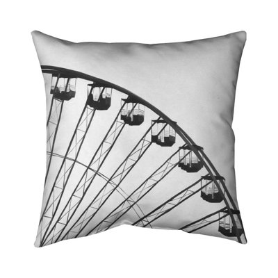 Quarter of a Ferris Wheel - Black – Throw Pillow Cover Only, Double-Sided Print, Insert Not Included
