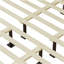 Très grand lit plateforme en bois avec rotin