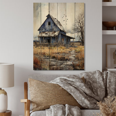 Grange nuances de résilience III sur bois