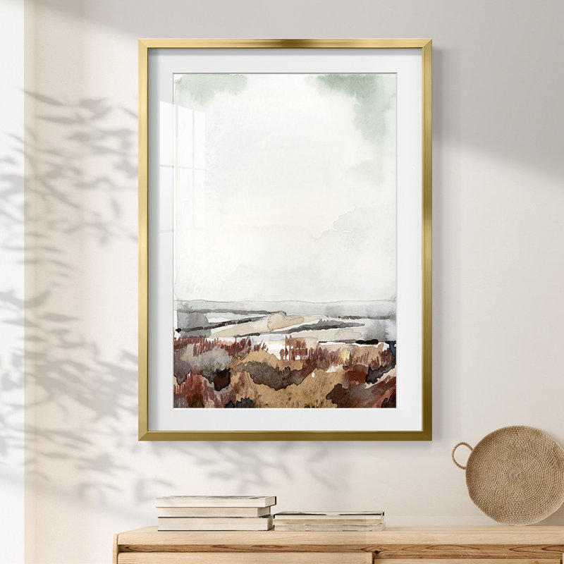 Villy - Toile tendue avec châssis, H 28,5 po x l 20,5 po, Gold