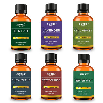 Ensemble d'huiles essentielles 6 pièces Aromathérapie 100% pure thérapeutique
