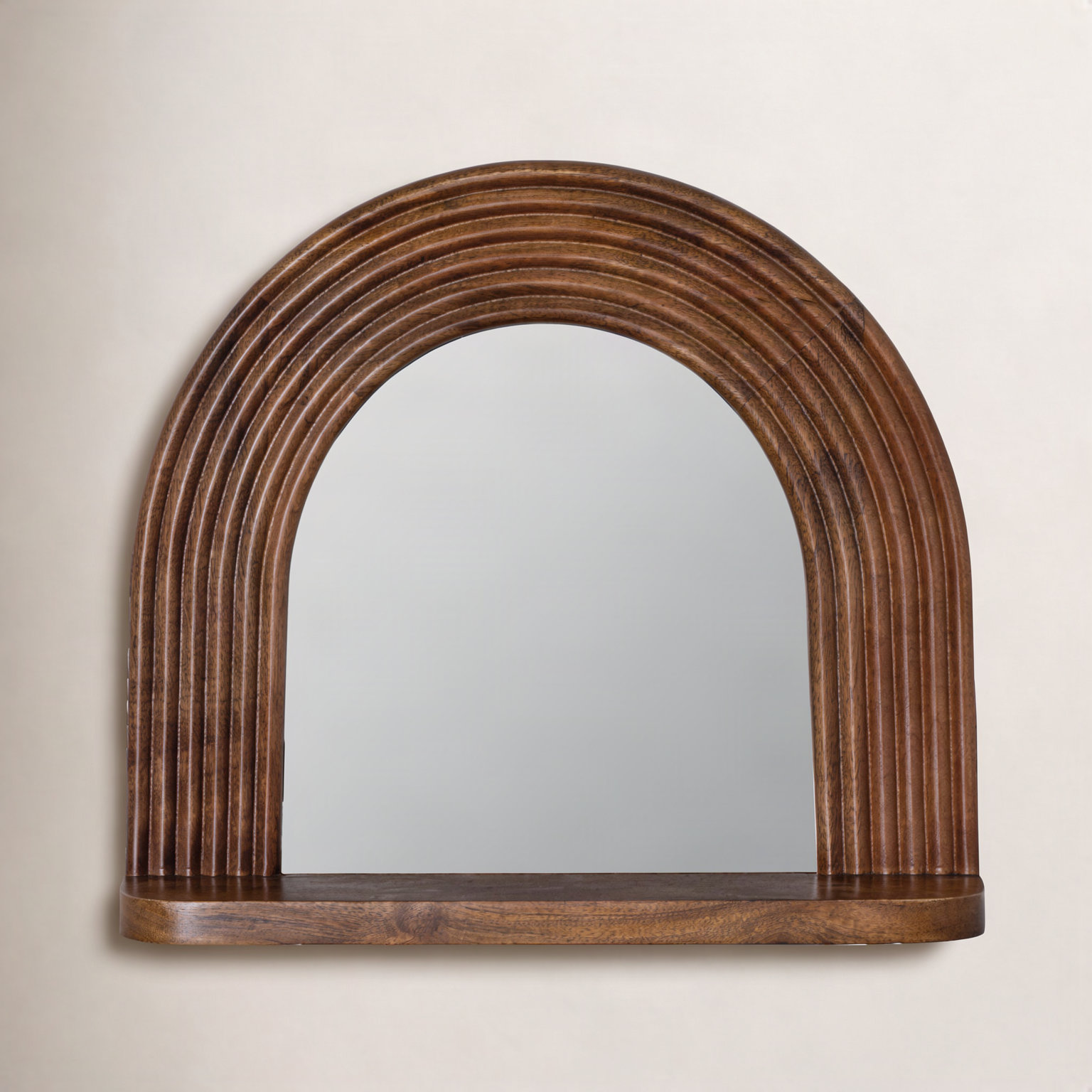 Remmy Brown Shelf Wall Mirror