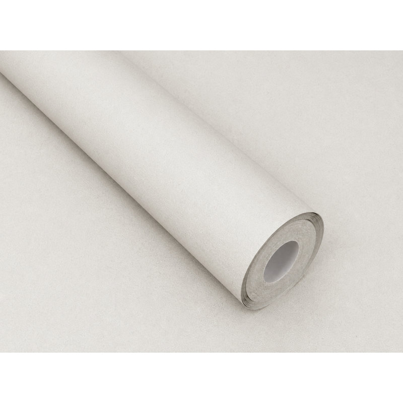 Papier peint texturé non tissé, non encollé, imitation béton blanc perle, 114 pieds carrés.