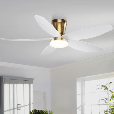 Ventilateur de plafond encastré 36/42/48 po à profil bas avec éclairage et télécommande