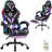 HOFFREE Gaming Chair With LED RGB Lights Massage Video Gamer Chairs With Footrest Ergonomic High Back Reclining Computer Chair With Adjustable Lumbar Support-104296948