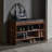 Retro-Style Black Walnut Two-Layer Shoe Rack For Storage And Shoe Changing Bench