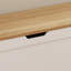 160cm L-Shaped Corner Storage Bench, 4 Flip-Top Compartments, 240kg, White/Oak