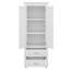 Tall Storage Cabinet With Two Drawers & 3-Height Adjustable Shelf – Perfect For Bathroom And Office