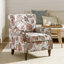 Fauteuil avec garniture cloutée et pieds tournés-1319462617