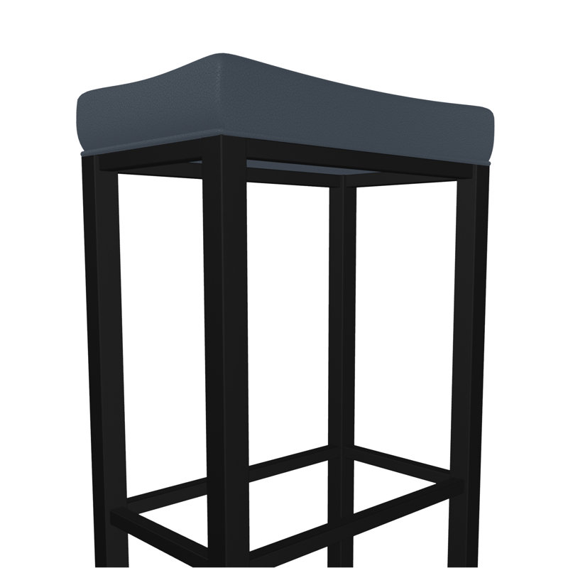 Groveland Bar & Counter Stool, Bar Stool (30" Seat Height), Midnight Blue Seat/Sable Onyx Frame
