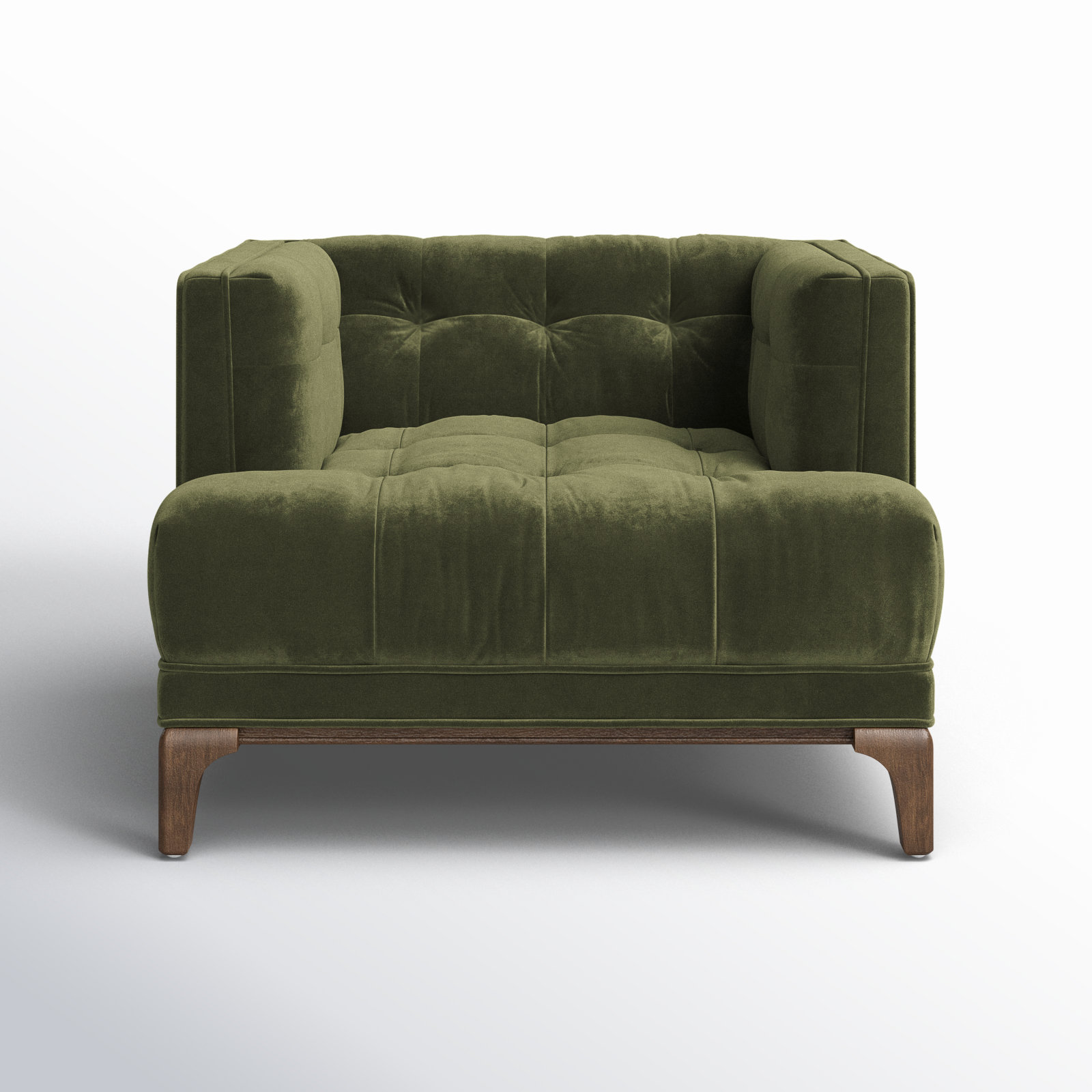 Bari Upholstered Armchair, Sapphire Olive Polyester Blend