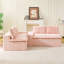 Canapé 4 places en velours rose