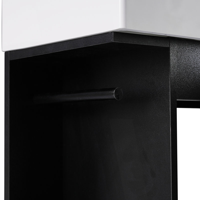 Meuble-lavabo de salle de bain avec lavabo, meuble-lavabo de salle de bain avec tablette à deux niveaux, orientation gauche ou droite