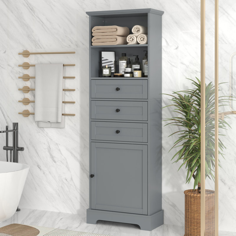 Armoire de salle de bain Caira, Noir