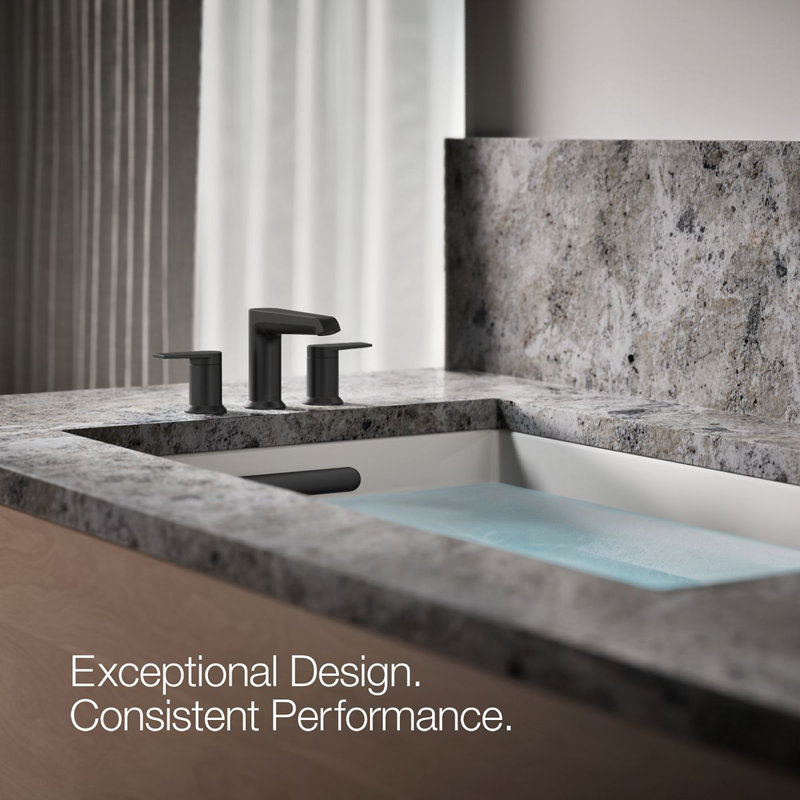 Hint Two-Handle Deck-Mount Bath Faucet Trim, Matte Black
