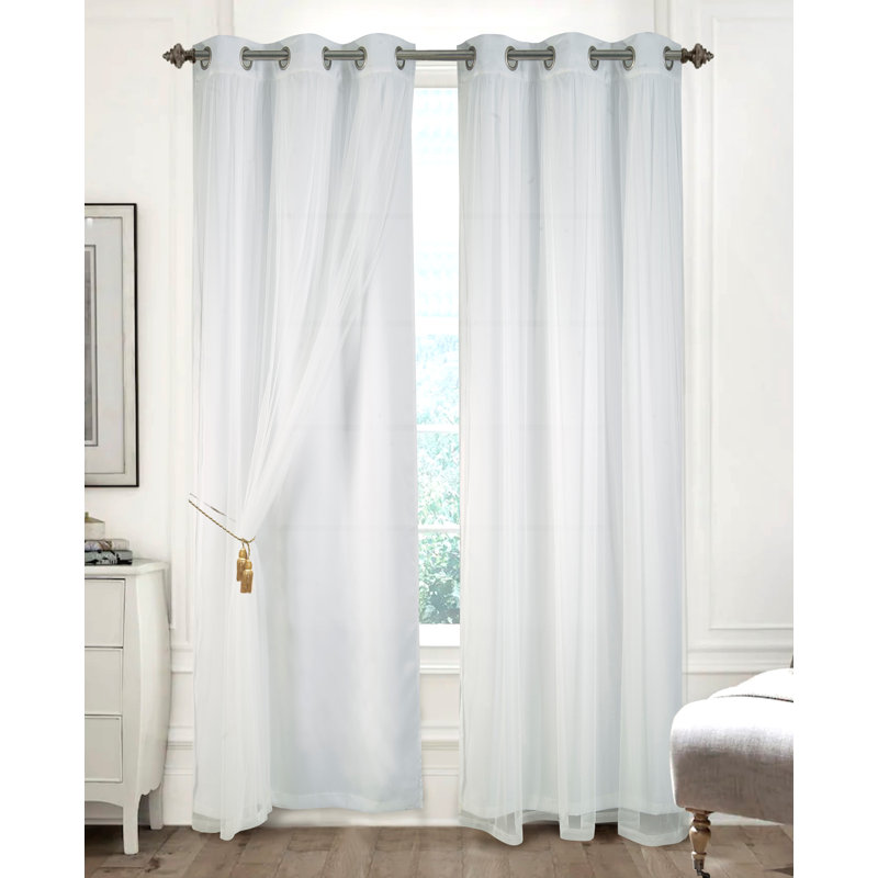 Paire de rideaux obscurcissant Hendrix, Bleu, L 38 po x L 84 po