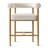24" Modern Upholstered Counter Stools with Arms (Set of 2)