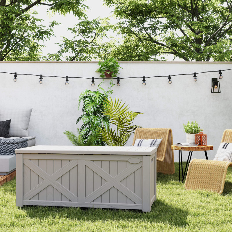 150 Gallons Water Resistant Deck Box, Beige